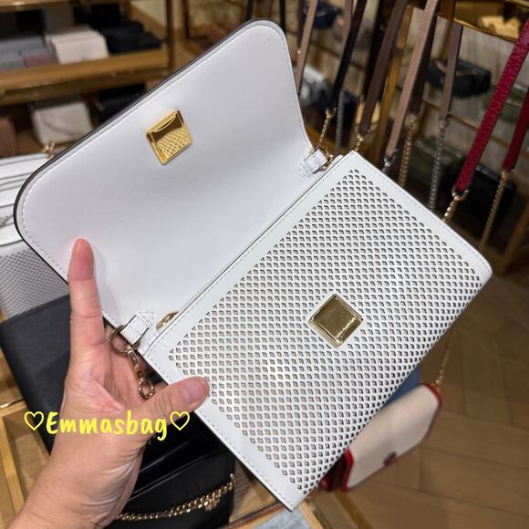 Tory Burch Emerson Chain Wallet Crossbody 175865 White $525 - Picture 5 of 8